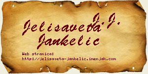 Jelisaveta Jankelić vizit kartica
